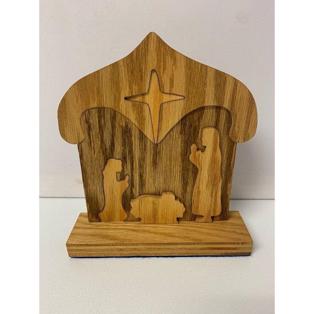 Wood Nativity Puzzle Christmas Decoration Wood Things by Beckel